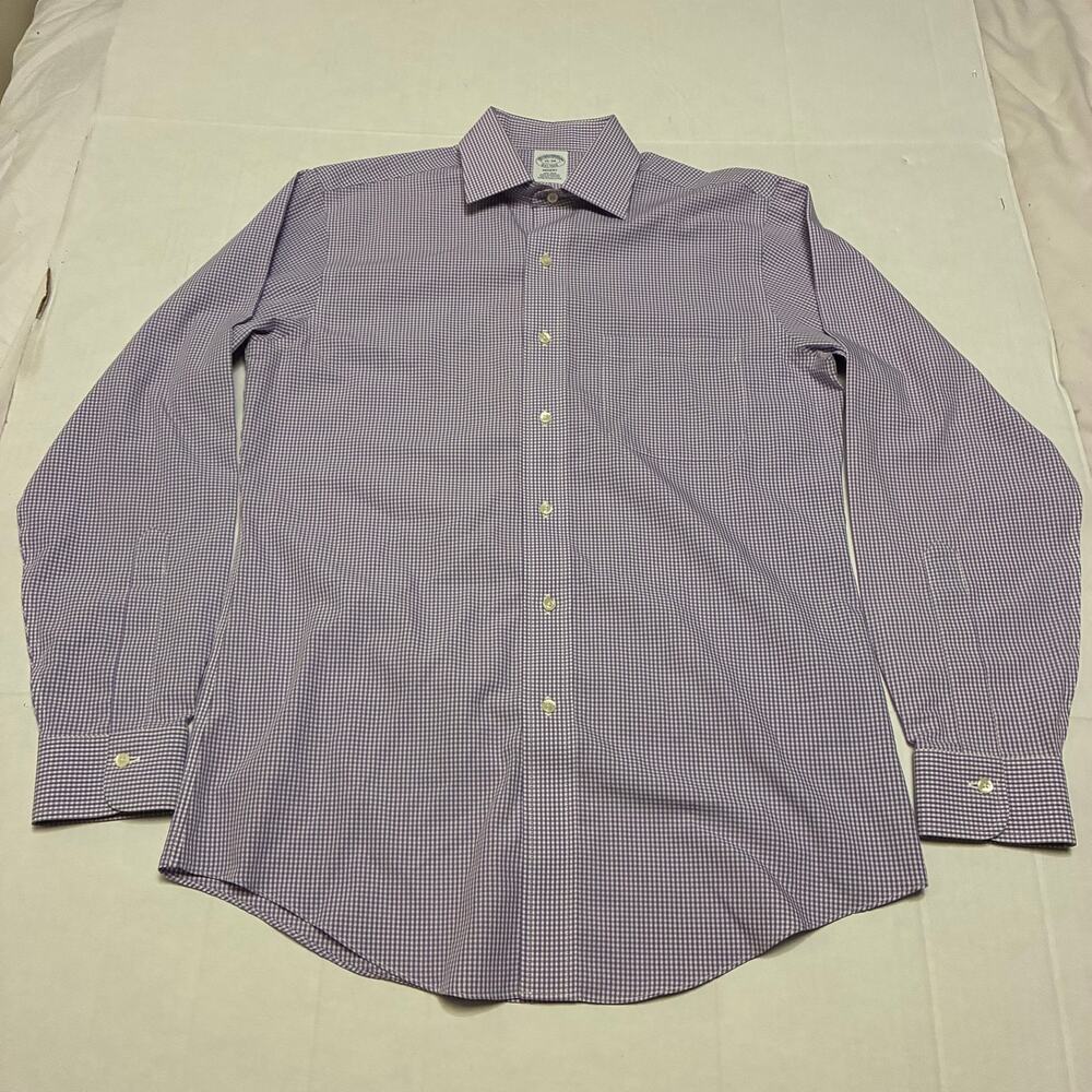 Brooks Brothers Regent Fit Shirt Men’s 15-34 Gingham Check Blue